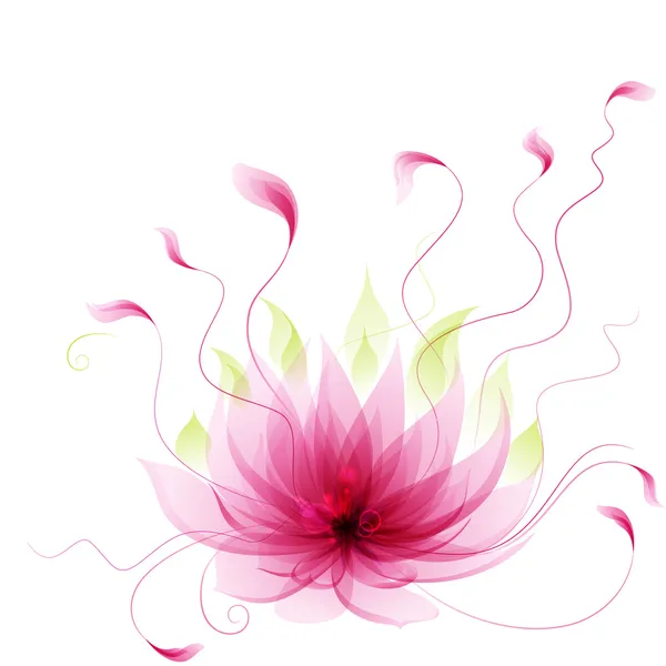 Abstract vector pink lotus flower — Stock Vector