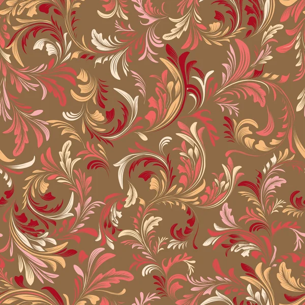 Retro seamless floral pattern — Stock Vector