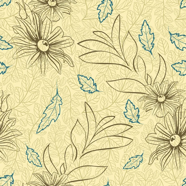 Textura floral sin costuras — Archivo Imágenes Vectoriales