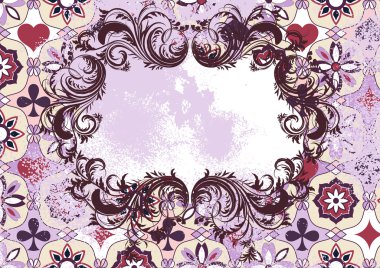 Süsleme ve çerçeve Vintage grunge arka plan