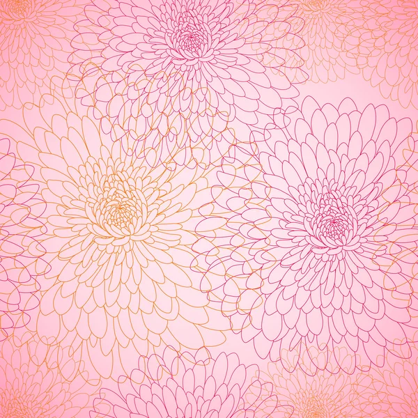 抽象的无缝壁纸，用鲜花 — 图库矢量图片