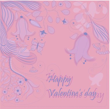 Çizilmiş Sevgililer günü kartı