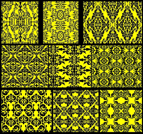 Set of antique seamless patterns — Stock Vector