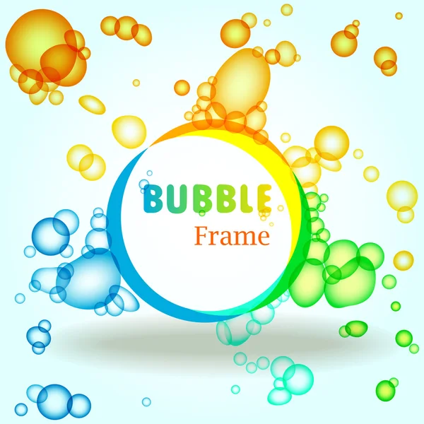 抽象的なカラフルなバブル フレーム — ストックベクタ