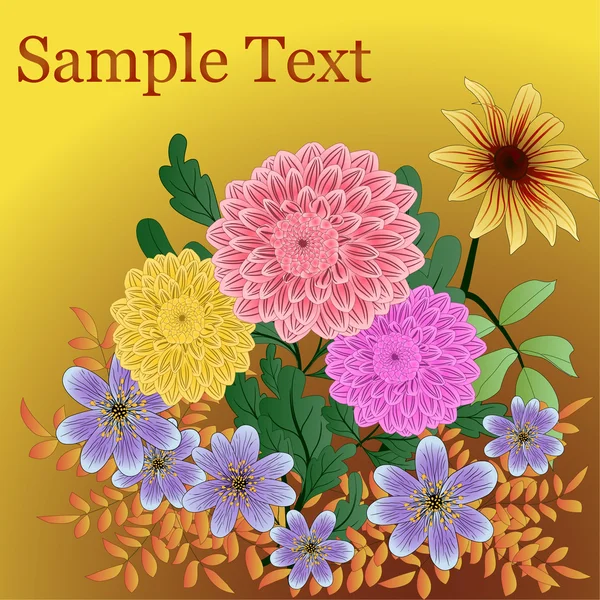 Hintergrund mit Gartenblumen — Stockvektor