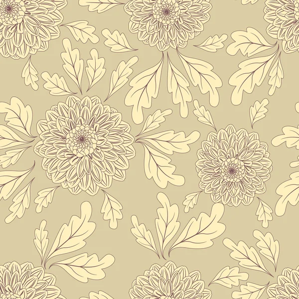 Bloemen naadloos patroon — Stockvector