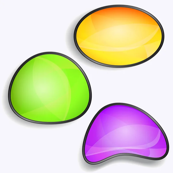 Ensemble de boutons vectoriels brillants colorés — Image vectorielle