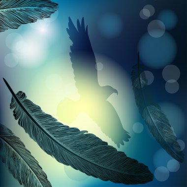 vektör arka plan ay ışığında eşarplı