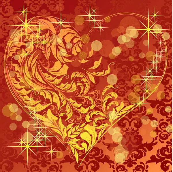 Vector caligráfico Corazón — Vector de stock