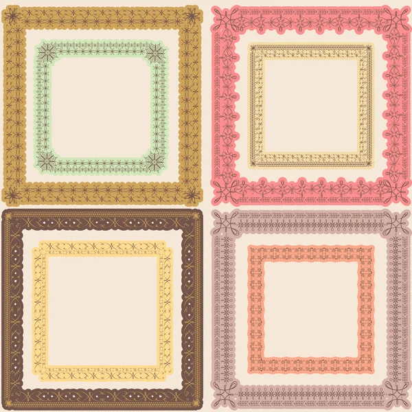 Set vintage kalligrafische frames — Stockvector