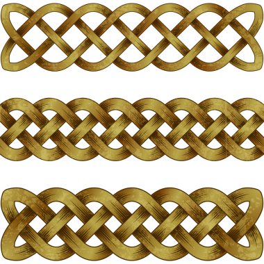 Bronz celtic örgüler kümesi