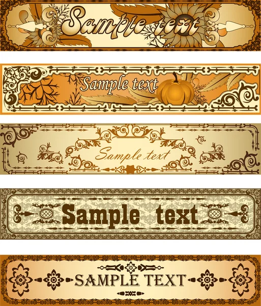 Set of country style banners — Stock Vector