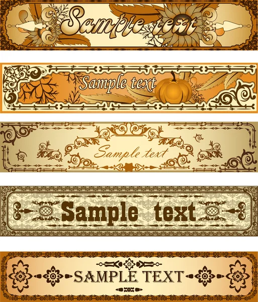 Set van land stijl banners — Stockvector