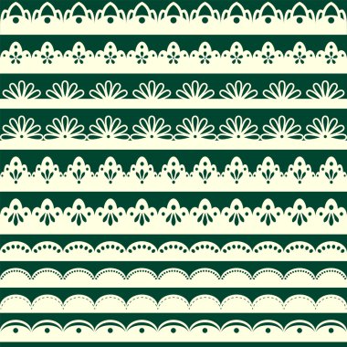 vintage sorunsuz kenarlık kümesi