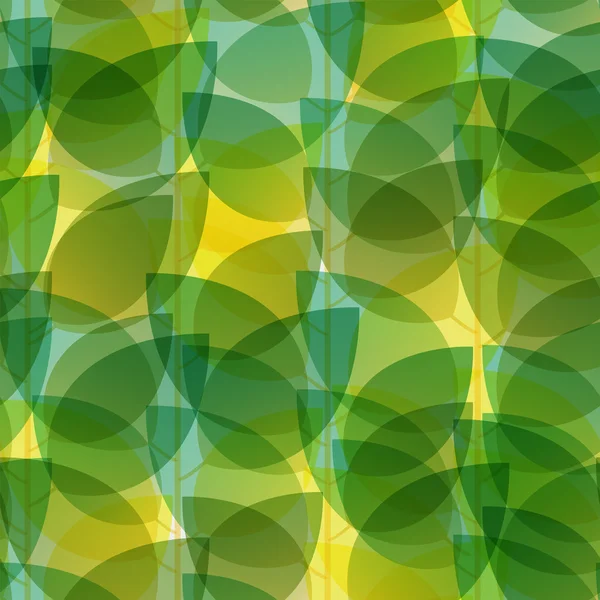 抽象的な葉を持つシームレスなパターン — ストックベクタ