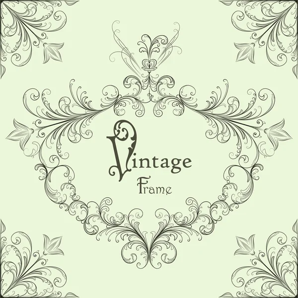 Vector vintage kalligrafische frame — Stockvector