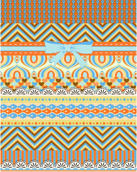 Set of patterns and stripes for scrapbooking — Stock Vector