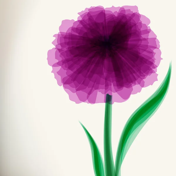 Paarse transparante bloem — Stockvector