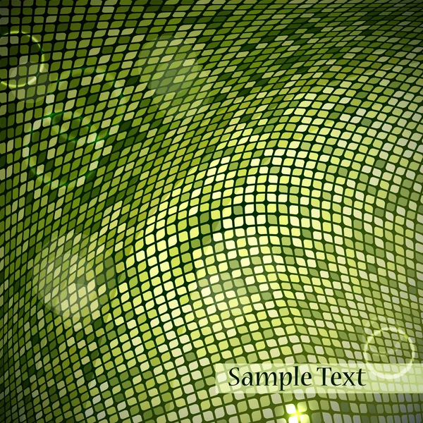 Abstrakt grön mosaik bakgrund — Stock vektor