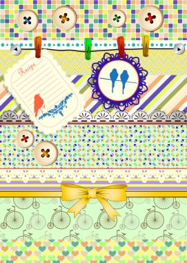 desenler, çerçeveleri ve borders scrapbooking için set
