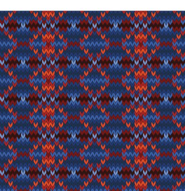Knitted seamless background in Fair Isle style clipart