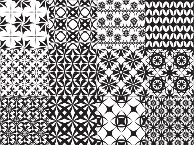 on iki vektör geometrik Dikişsiz desen seti