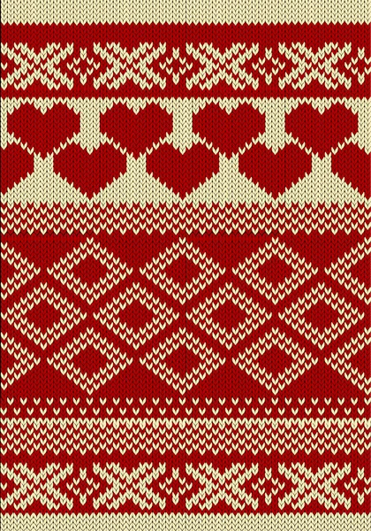 Pletené příze vzorek s slovanské ornament — Stockový vektor