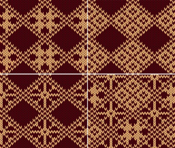 Jeu de swatches tricotés — Image vectorielle