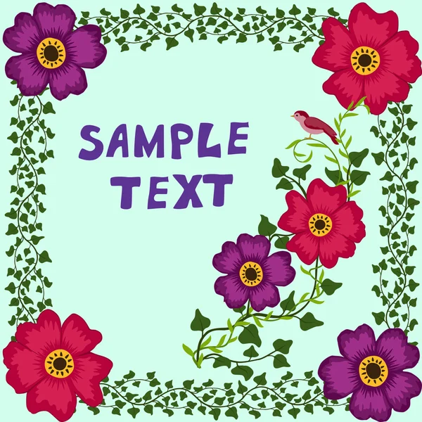 Retro doodle floral bakgrund — Stock vektor