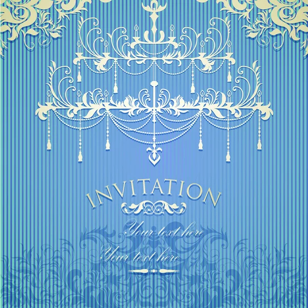 Vintage invitation on grungy paper for design — Stock Vector