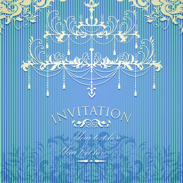 Vintage invitation on grungy paper for design — Stock Vector