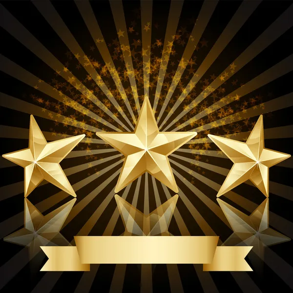 Gold star award vector background — Stock Vector