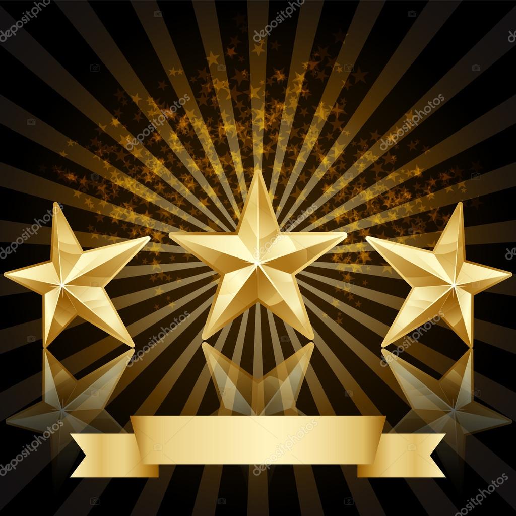 Gold star award vector background Stock Vector Image by ©0mela #32129153