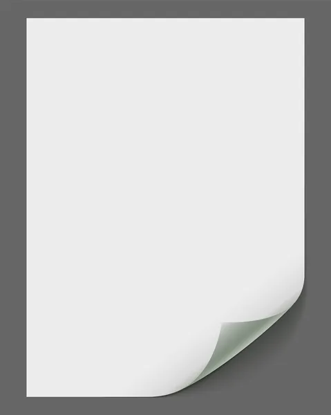 Пустой векторный лист бумаги — стоковый вектор