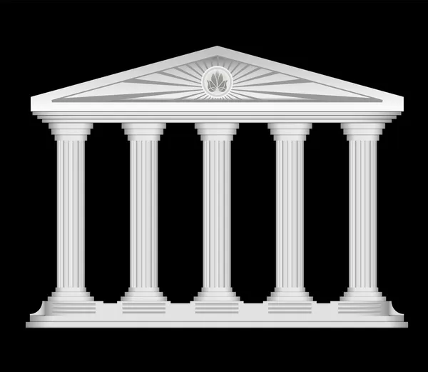 Templo romano antigo estilizado fundo vetor —  Vetores de Stock