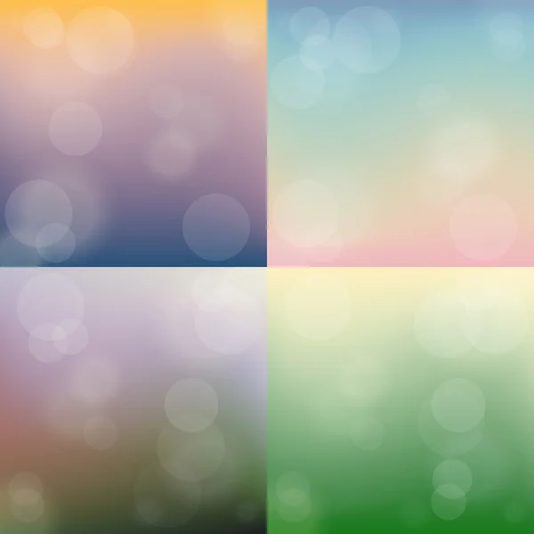 Set of blurry abstract background — Stock Vector