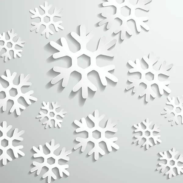 Абстрактный бумажный фон снежинки — стоковый вектор