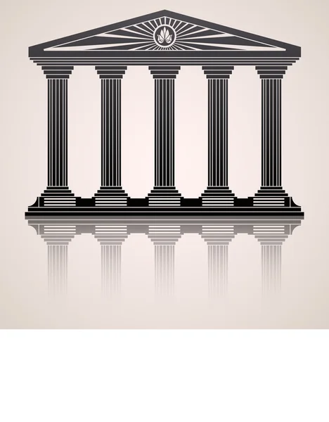 Antique roman temple stylized background — Stock Photo, Image