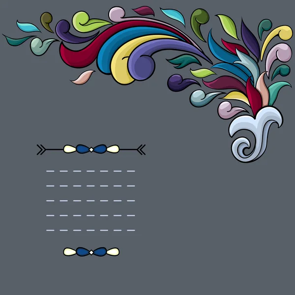 Flippiges Design mit hellen Cartoon-Wirbeln — Stockvektor