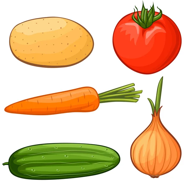 Vector de dibujos animados verduras — Archivo Imágenes Vectoriales