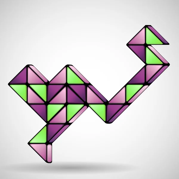 Rubiks snake abstracte minimaal ontwerp — Stockvector