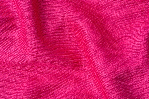 Wrinkled Pink Fabric Texture Background Close — Stock Photo, Image