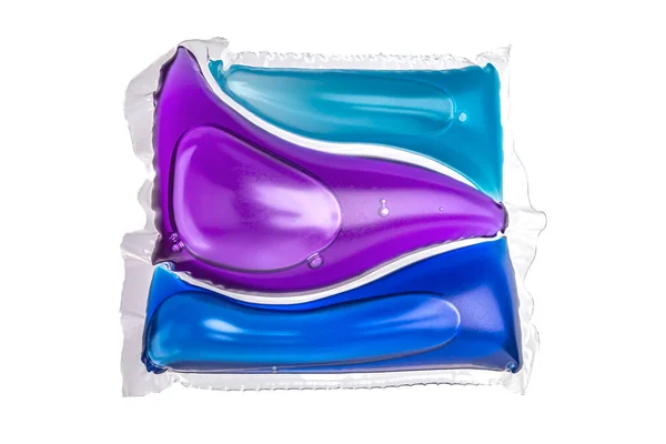 Capsules Colored Washing Gel White Background High Quality Photo — 스톡 사진