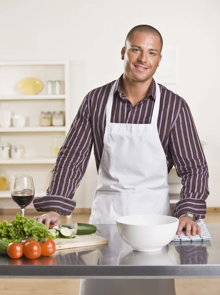 Atrakcyjny mężczyzna kucharz — Zdjęcie stockowe