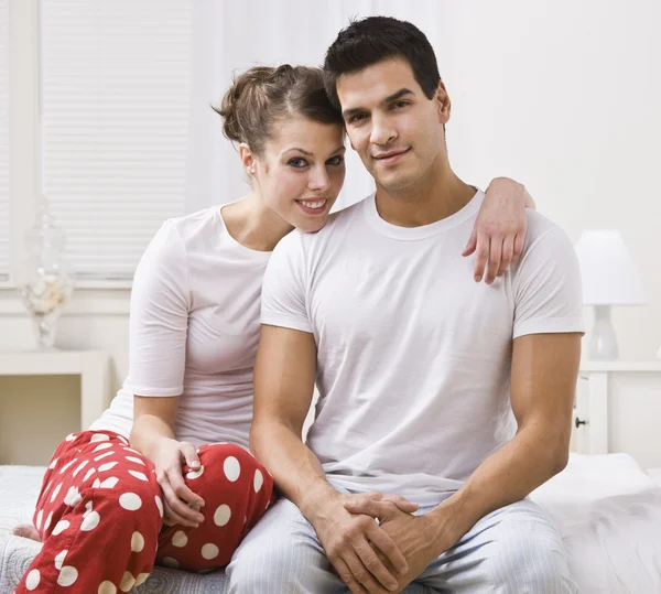 Couple in Pajamas Royalty Free Stock Images