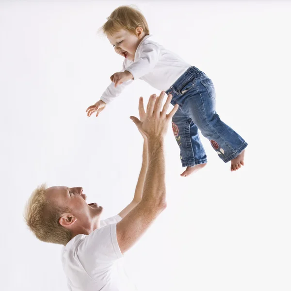 Padre giocare con figlia — Foto Stock