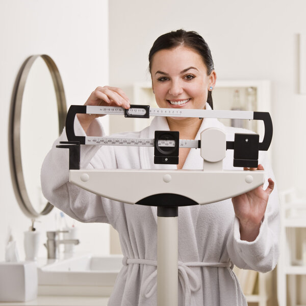 Woman Checking Weight