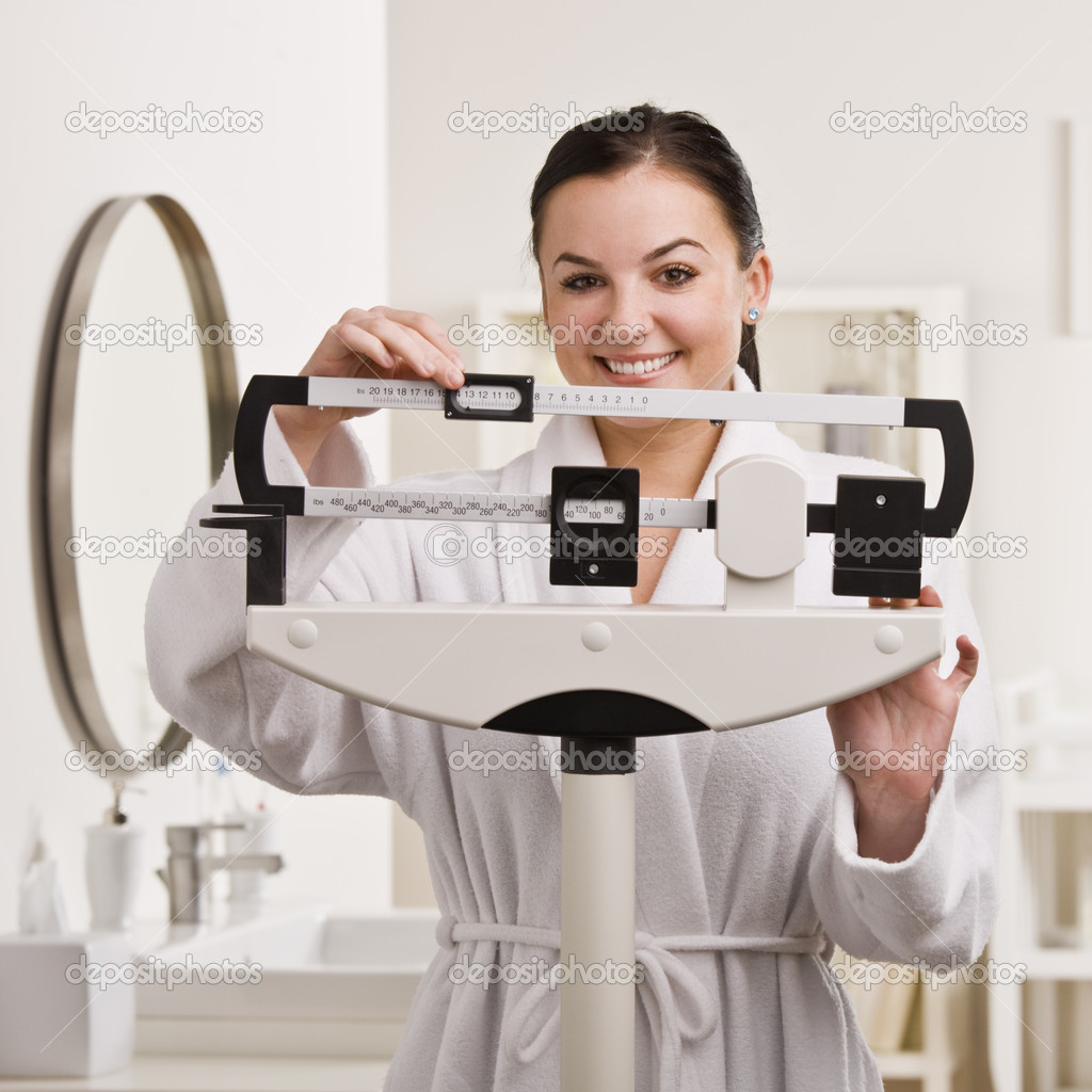 Woman Checking Weight