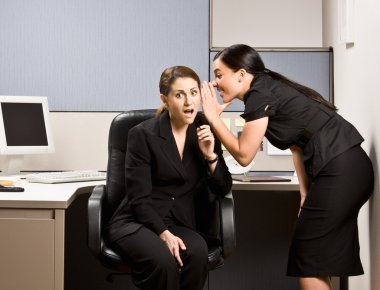 Co-workers gossiping clipart