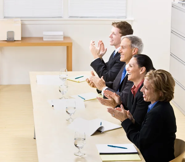 Business clapping in meeting — Stock Photo, Image